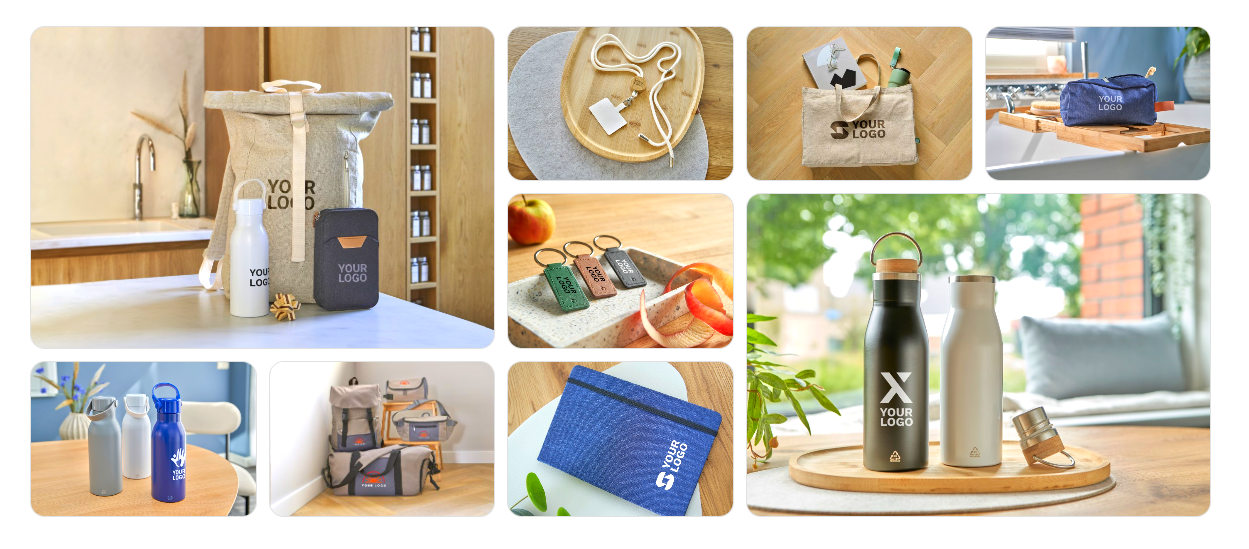 YourLOGO.uk montage of promotional merchandise